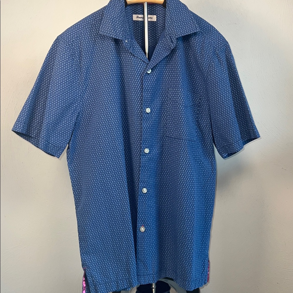 Tommy Bahama Blue Patterned silk blend